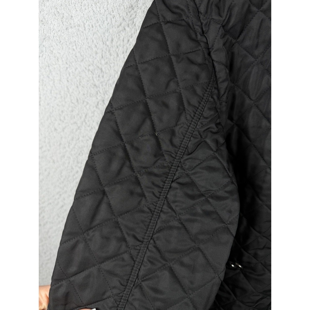 Burberry Brit Women's Black Quilted Nova Check Lined Jacket Women's Sz XL - Picture 5 of 15